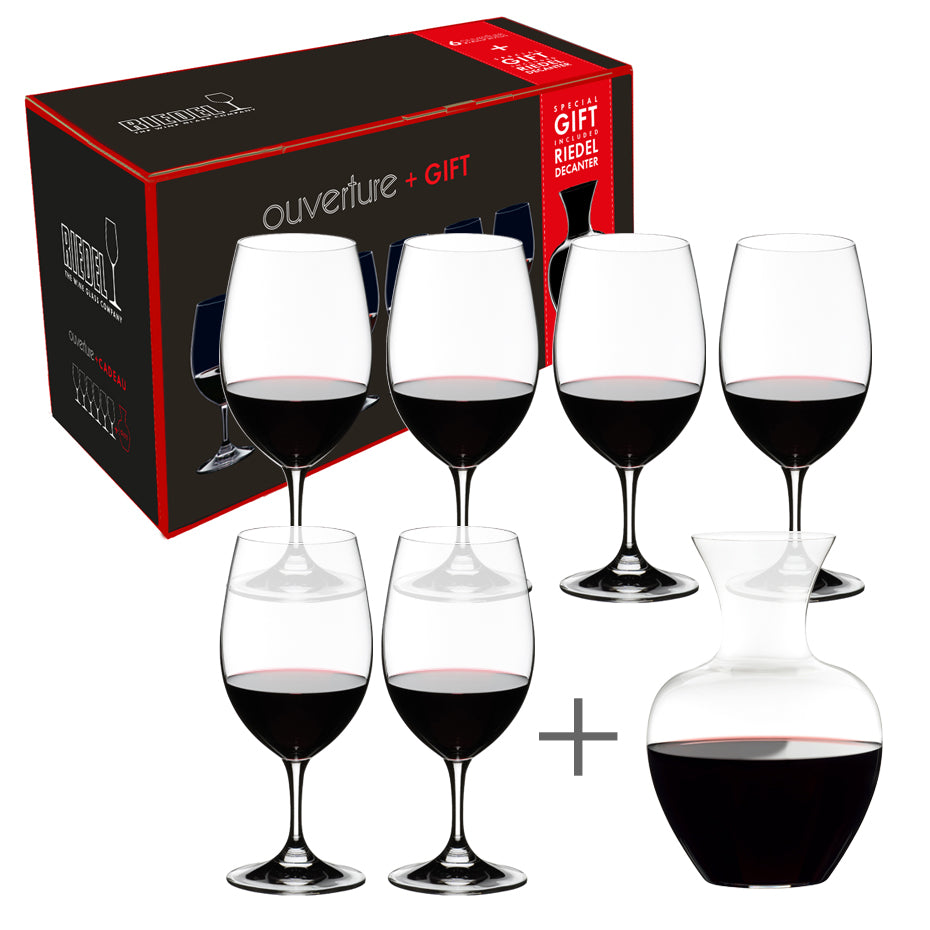 Riedel Ouverture + Gift (6 Magnum + 1 Apple Decanter)